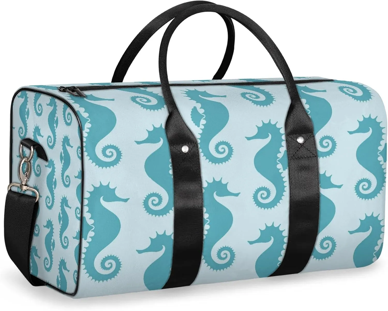 Sea Horse Travel Duffle Bag, Weekender Bags for Women Men, Carry on Overnight Bag Waterproof Gym Bags, Hospital Bag for Labor and Delivery