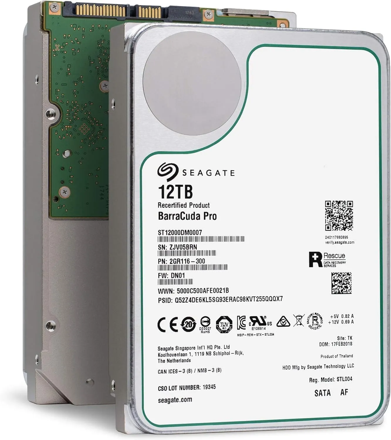Seagate BarraCuda Pro 12TB Internal Hard Drive Performance HDD – 3.5 Inch SATA 6 Gb/s 7200 RPM 256MB Cache for Computer Desktop PC Laptop – Frustration Free Packaging (ST12000DM0007) (Renewed)