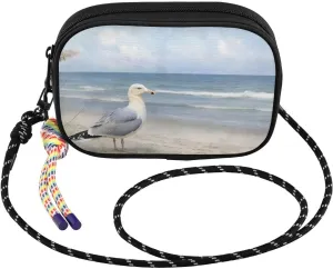 Seagull Beach Vintage Crossbody Bags for Women Cell Phone Purses Women's Shoulder Handbags Wallet Purse with Adjustable Strap
