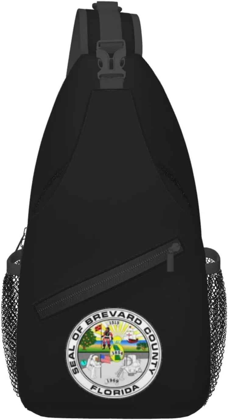 Seal Of Brevard County, Florida Crossbody Bags For Women Men Chest Backpack Gym Shoulder Bag Travel Outdoor Sports Casual Crossbody Bags