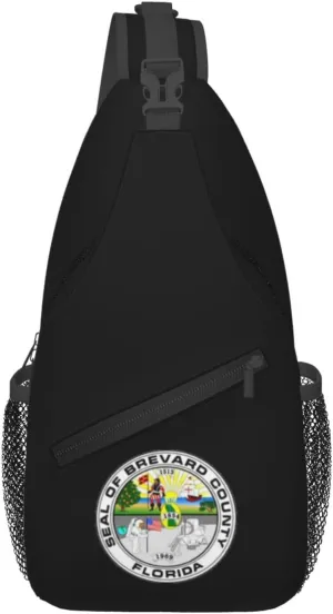 Seal Of Brevard County, Florida Crossbody Bags For Women Men Chest Backpack Gym Shoulder Bag Travel Outdoor Sports Casual Crossbody Bags