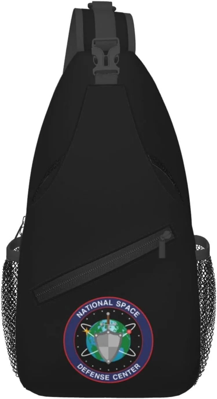 Seal Of The National Space Defense Center Crossbody Bags For Women Men Chest Backpack Gym Shoulder Bag Travel Outdoor Sports Casual Crossbody Bags