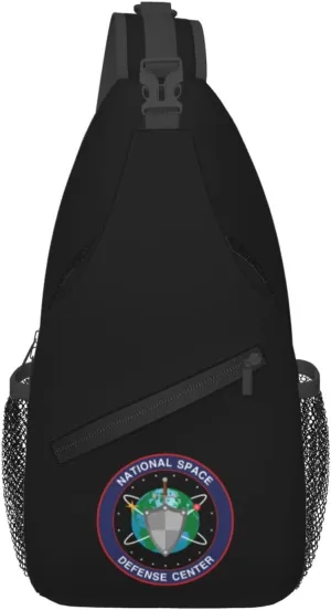 Seal Of The National Space Defense Center Crossbody Bags For Women Men Chest Backpack Gym Shoulder Bag Travel Outdoor Sports Casual Crossbody Bags