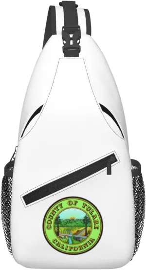 Seal Of Tulare County, California Crossbody Bags For Women Men Chest Backpack Gym Shoulder Bag Travel Outdoor Sports Casual Crossbody Bags