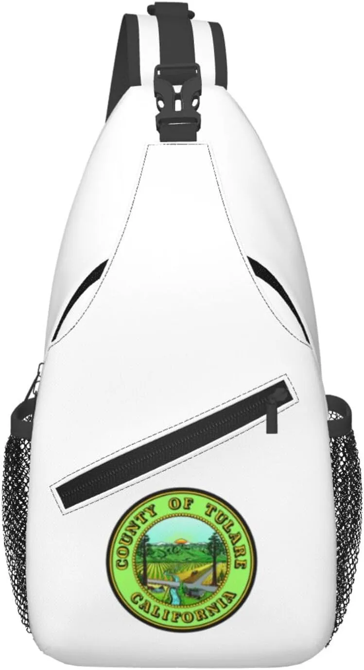 Seal Of Tulare County, California Crossbody Bags For Women Men Chest Backpack Gym Shoulder Bag Travel Outdoor Sports Casual Crossbody Bags
