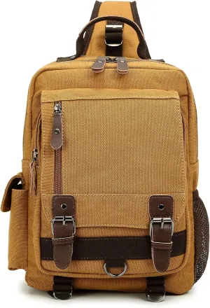 Sechunk Canvas Messenger Bag Sling Bag Crossbody Bag Shoulder Bag Retro Cross Body Handbags