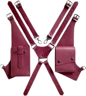 Shoulder Harness Bag Phone Holder Underarm Shoulder Bag for Riding Biking Street Red