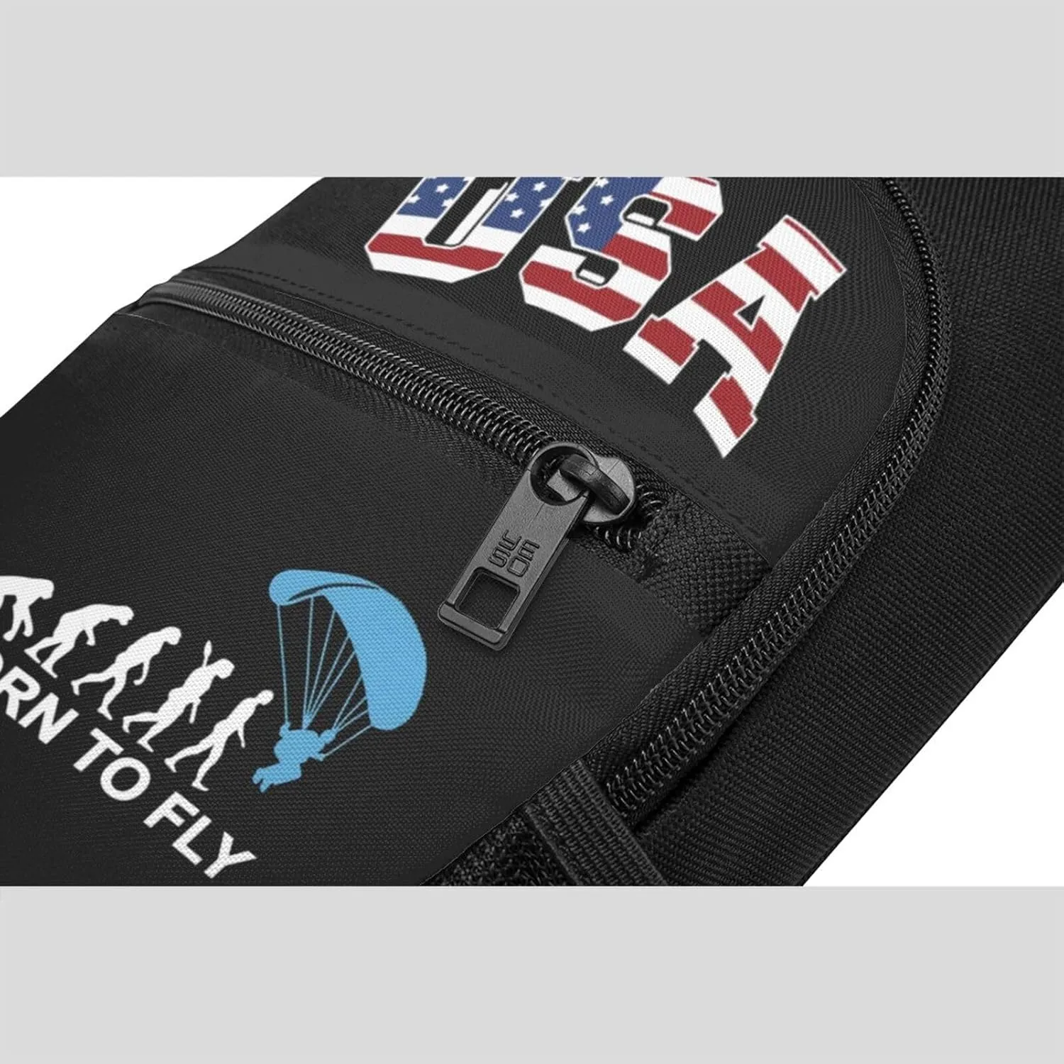 Skydiving Evolution Born to Fly,Casual one-shoulder crossbody chest bag, fashionable crossbody chest bag