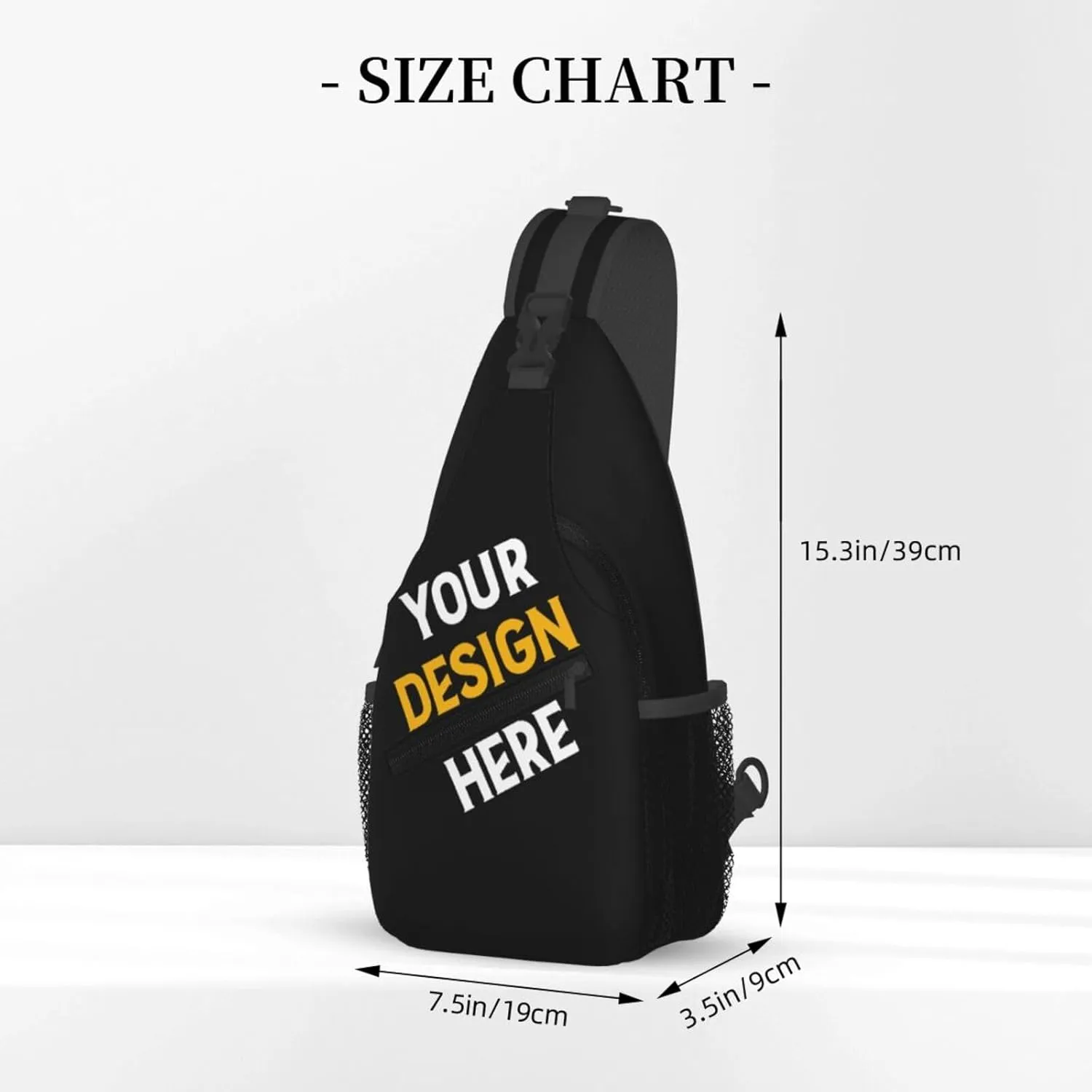 Sling Backpack for Men&Women Personalized Crossbody Sling Bags with Photo Name Logo Customized Chest Bag Travel Hiking
