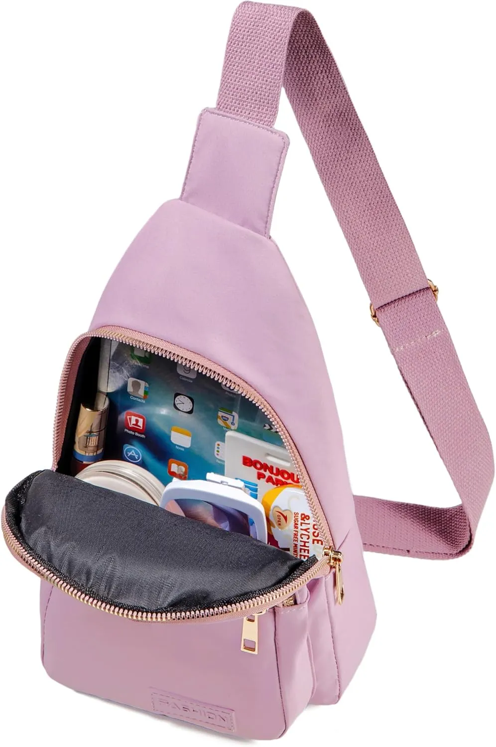 Sling Backpack Small Trendy Crossbody Bags for Women, Casual Chest Daypack Cross Body Bag Fanny Pack