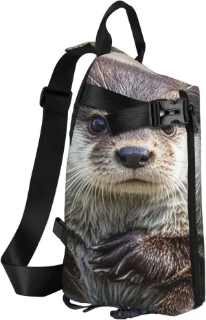 Sling Bag Crossbody Backpack for Men Women Cute otter1 Chest Bag Crossbody Bag for Travel Sport Running
