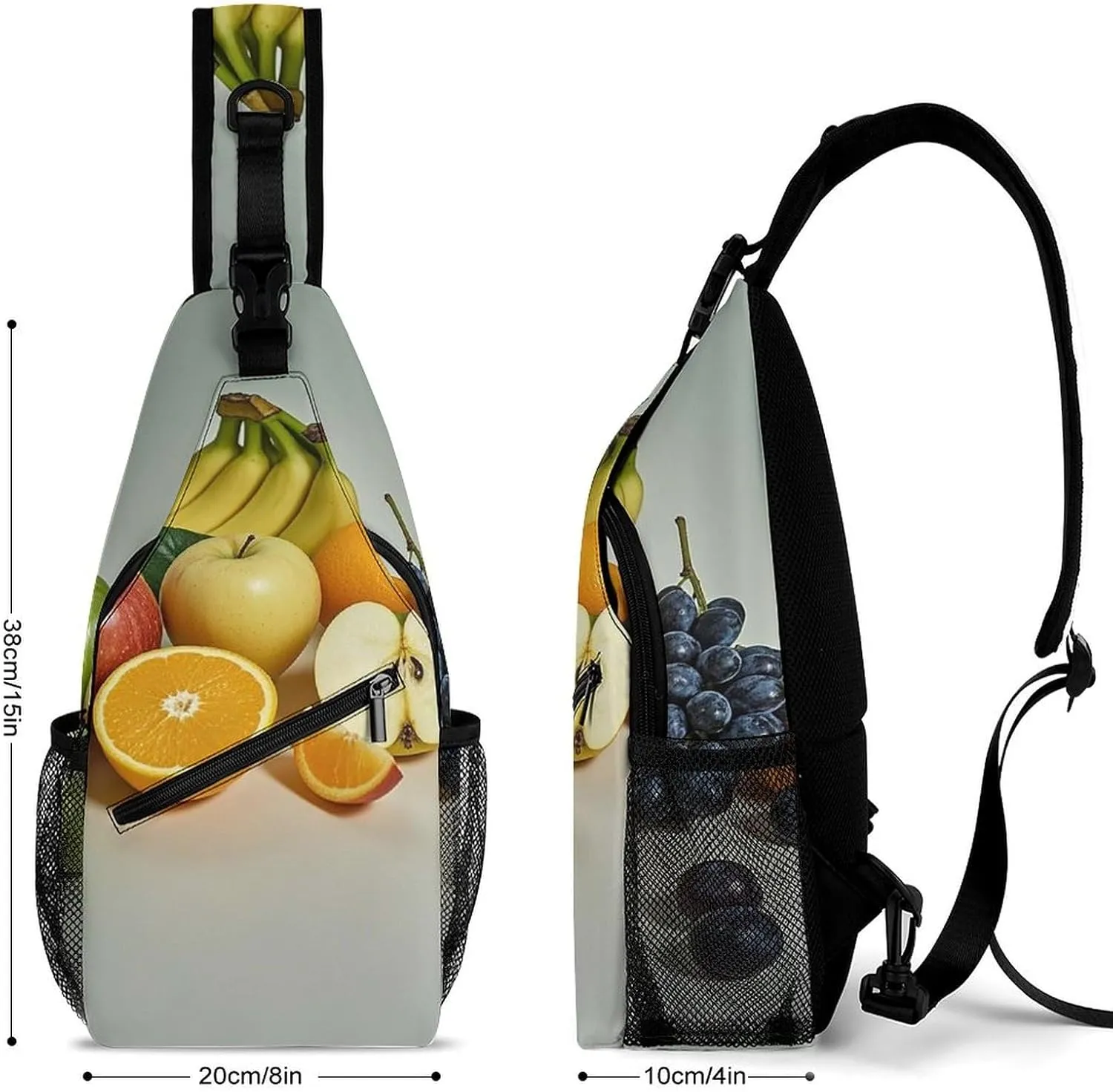 Sling Bag Crossbody Backpack for Men Women Fruits Chest Bag Crossbody Bag for Travel Sport Running