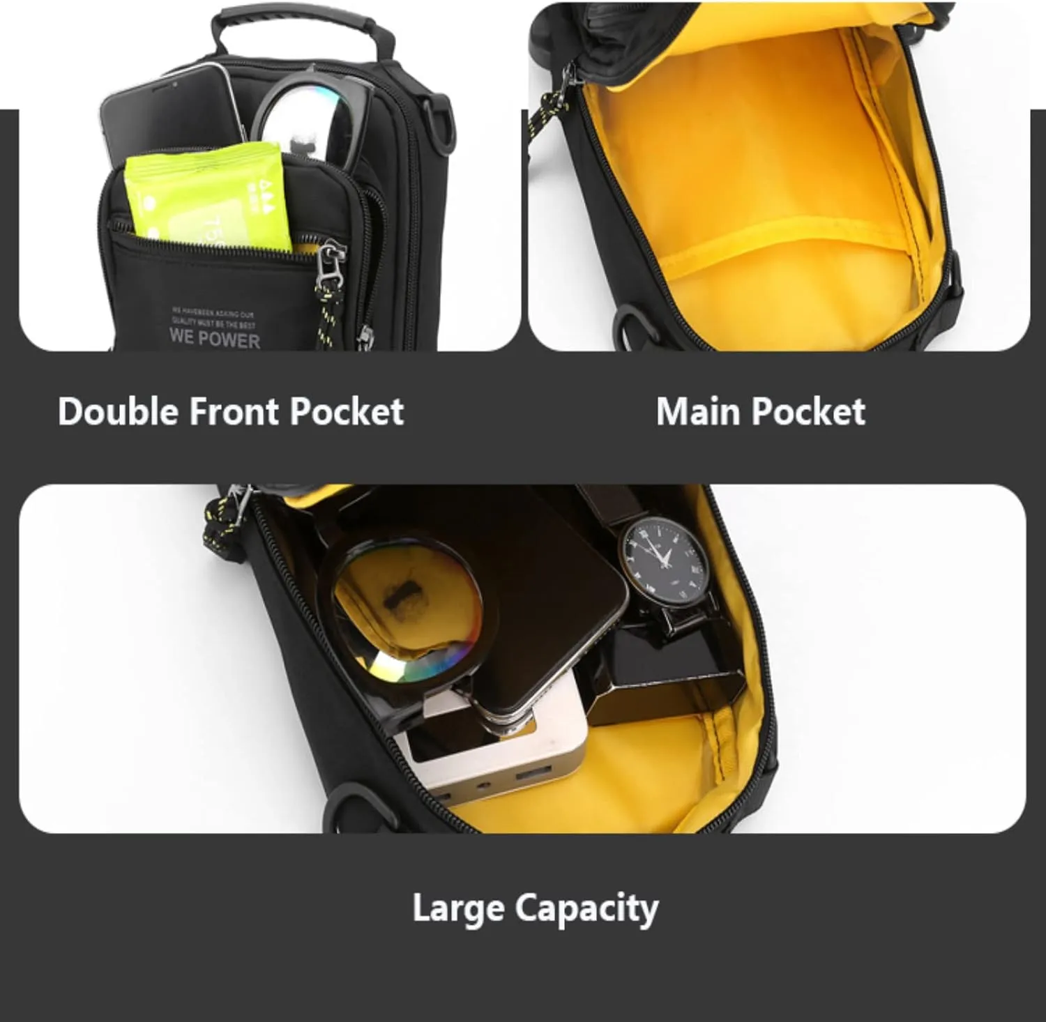 Sling Bag for Men and Women,Chest Bag Shoulder Bag Waterproof Crossbody Bag Hiking Daypack Messenger Bag(Green)