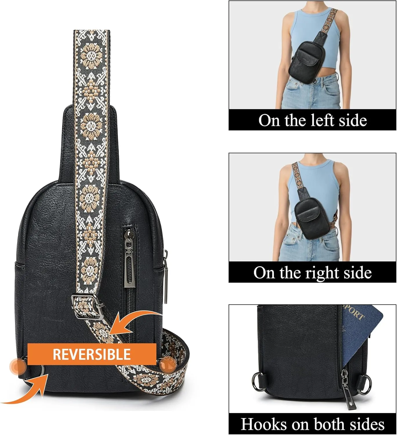 Sling Bag for Women - Crossbody & Fanny Pack for Shopping Travel