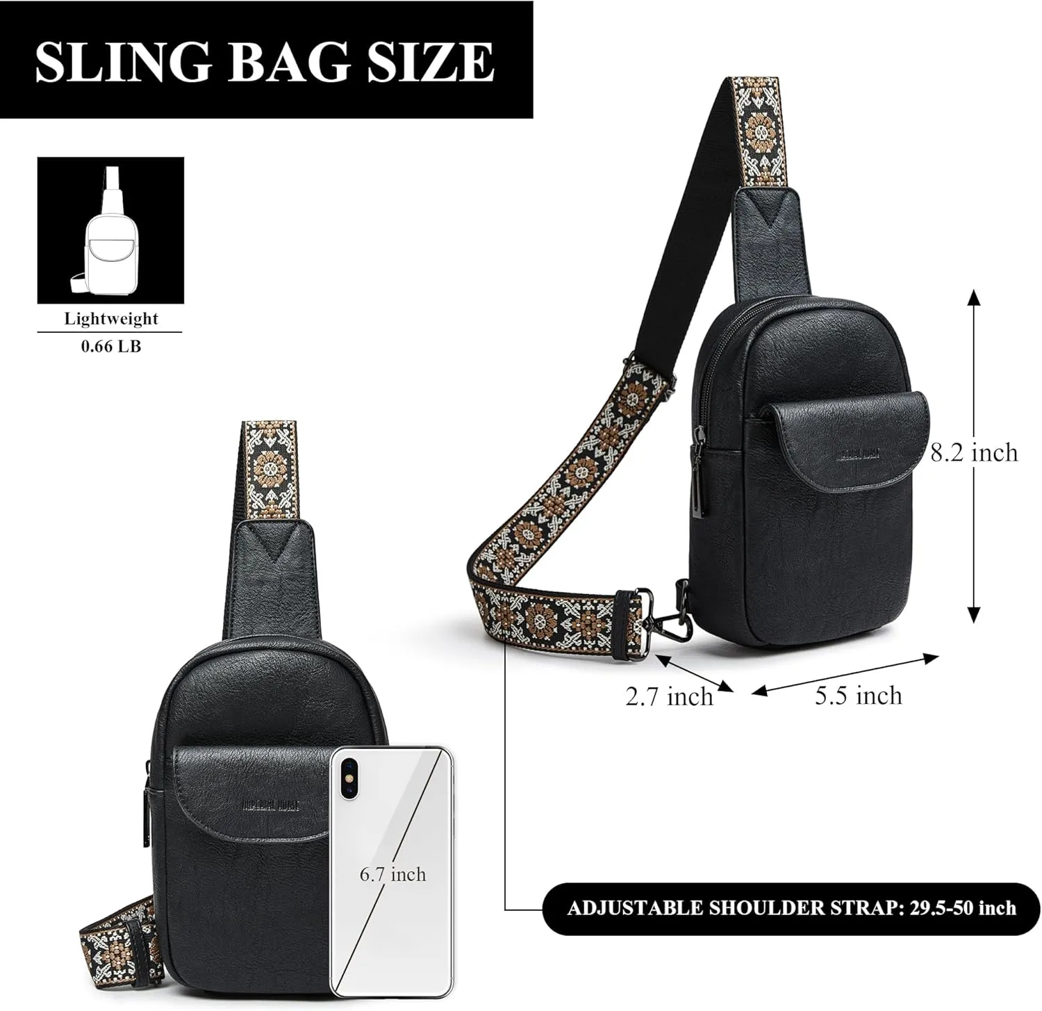 Sling Bag for Women - Crossbody & Fanny Pack for Shopping Travel