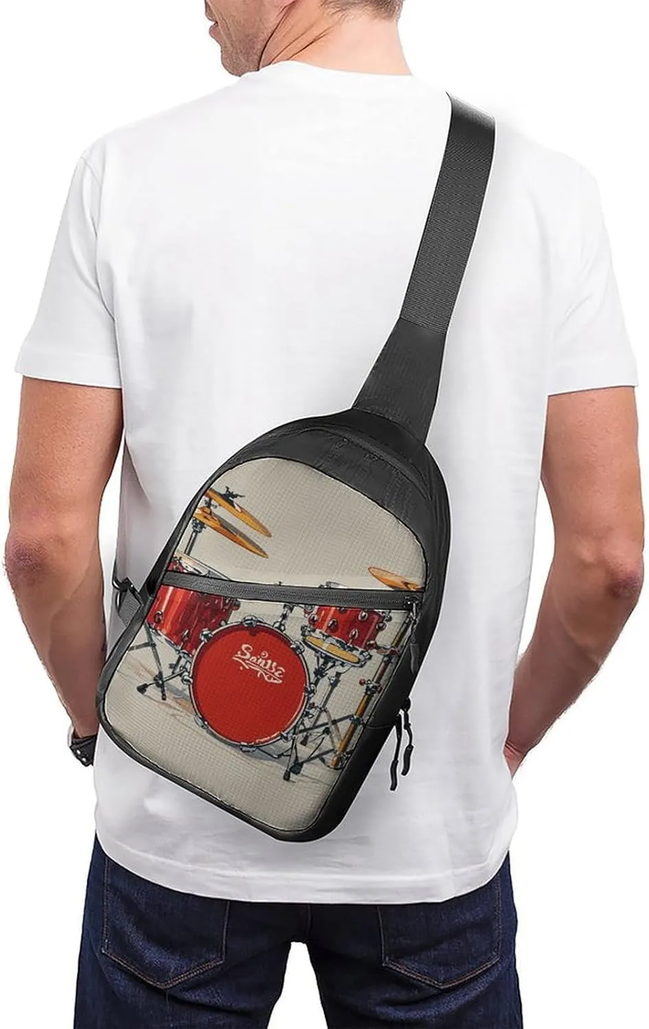 Sling Bag for Women Men Daypack Concert Party Chest Bag Crossbody Backpack for Hiking Travel