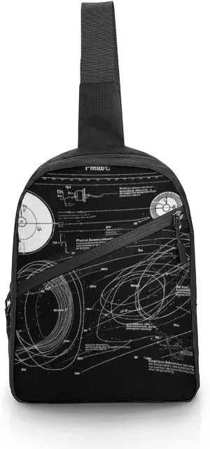 Sling Bag for Women Men Daypack Physics Print Chest Bag Crossbody Backpack for Hiking Travel