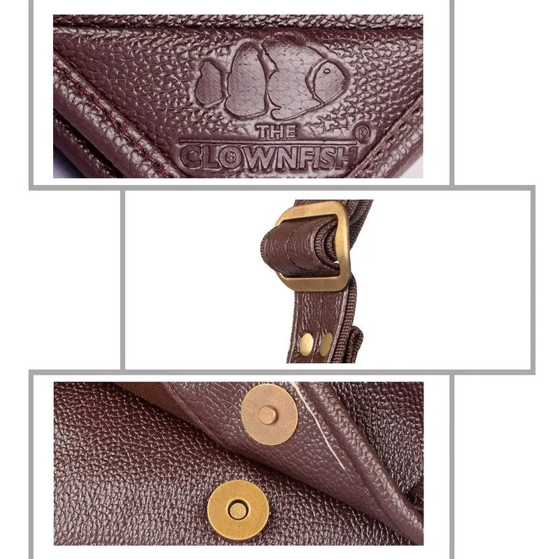 Sling Bag - Premium Leatherette with Metal Fittings | 25 cm | Chocolate