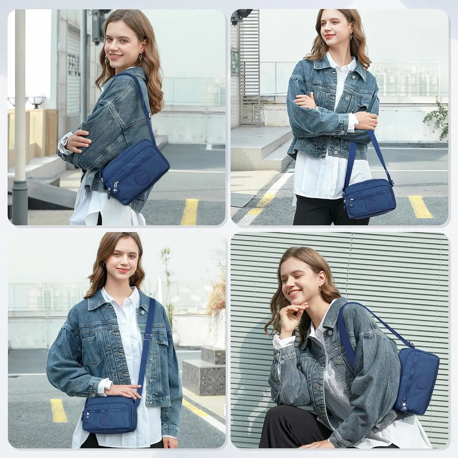 Small Crossbody Bags for Women Nylon Waterproof Lightweight Crossbody Purse Casual Fashion Shoulder Bag Handbags