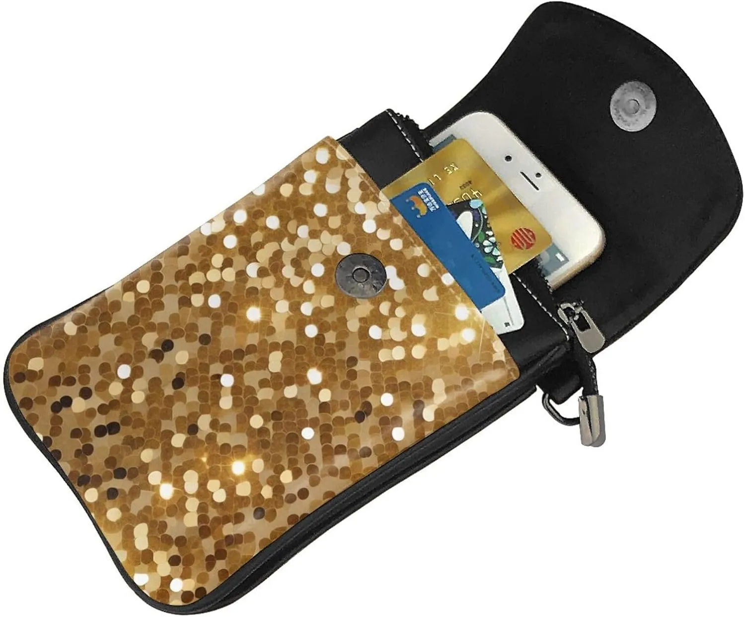 Small Crossbody Bags for Women,Leather Shoulder Bag for Cell Phone Purse with Strap and Tropical tree Printed