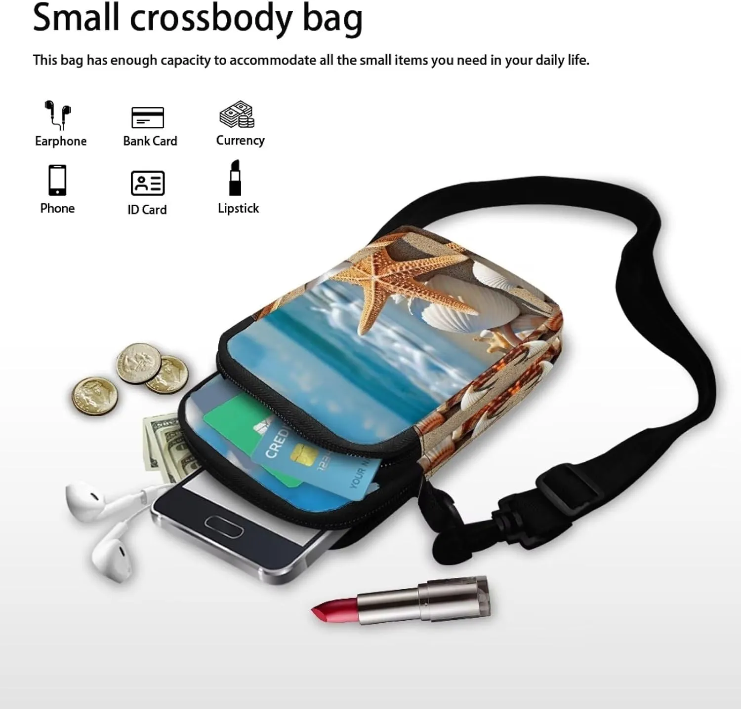 Small Crossbody Phone Bag for Women Cell Phone Purse Wallet Cute Shoulder Bag