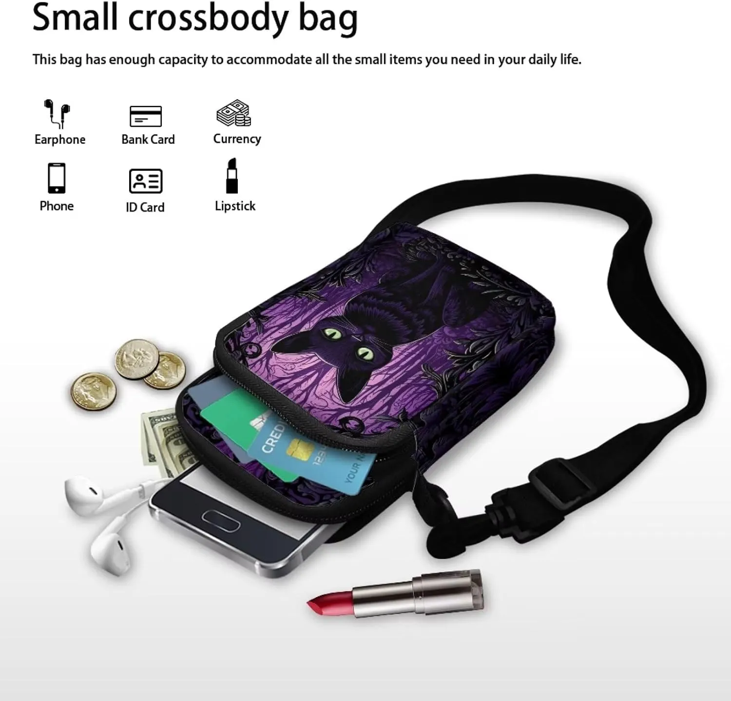 Small Crossbody Phone Bag for Women Cell Phone Purse Wallet Cute Shoulder Bag