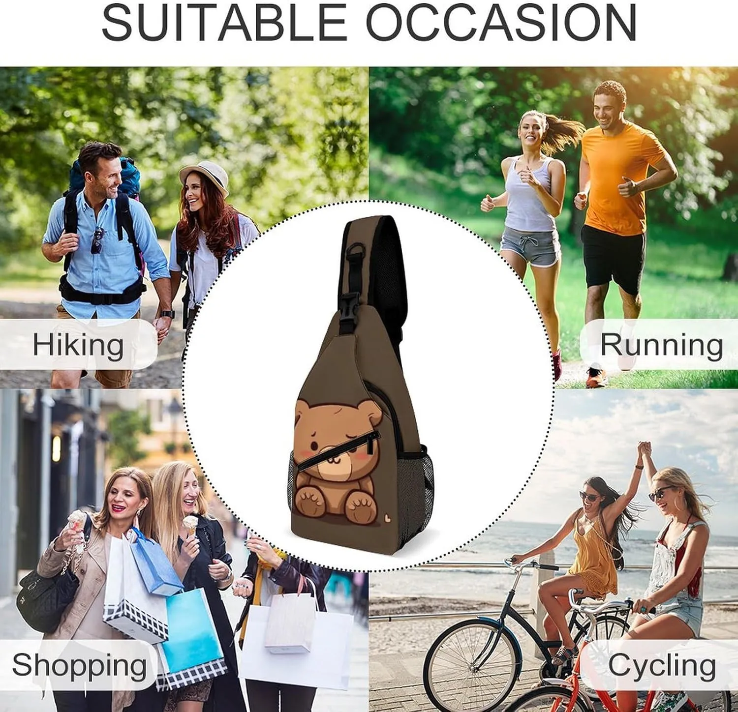 Small Crossbody Sling Backpack Flag of Venezuela Chest Bags for Traveling Chest Fashion Shoulder Bag