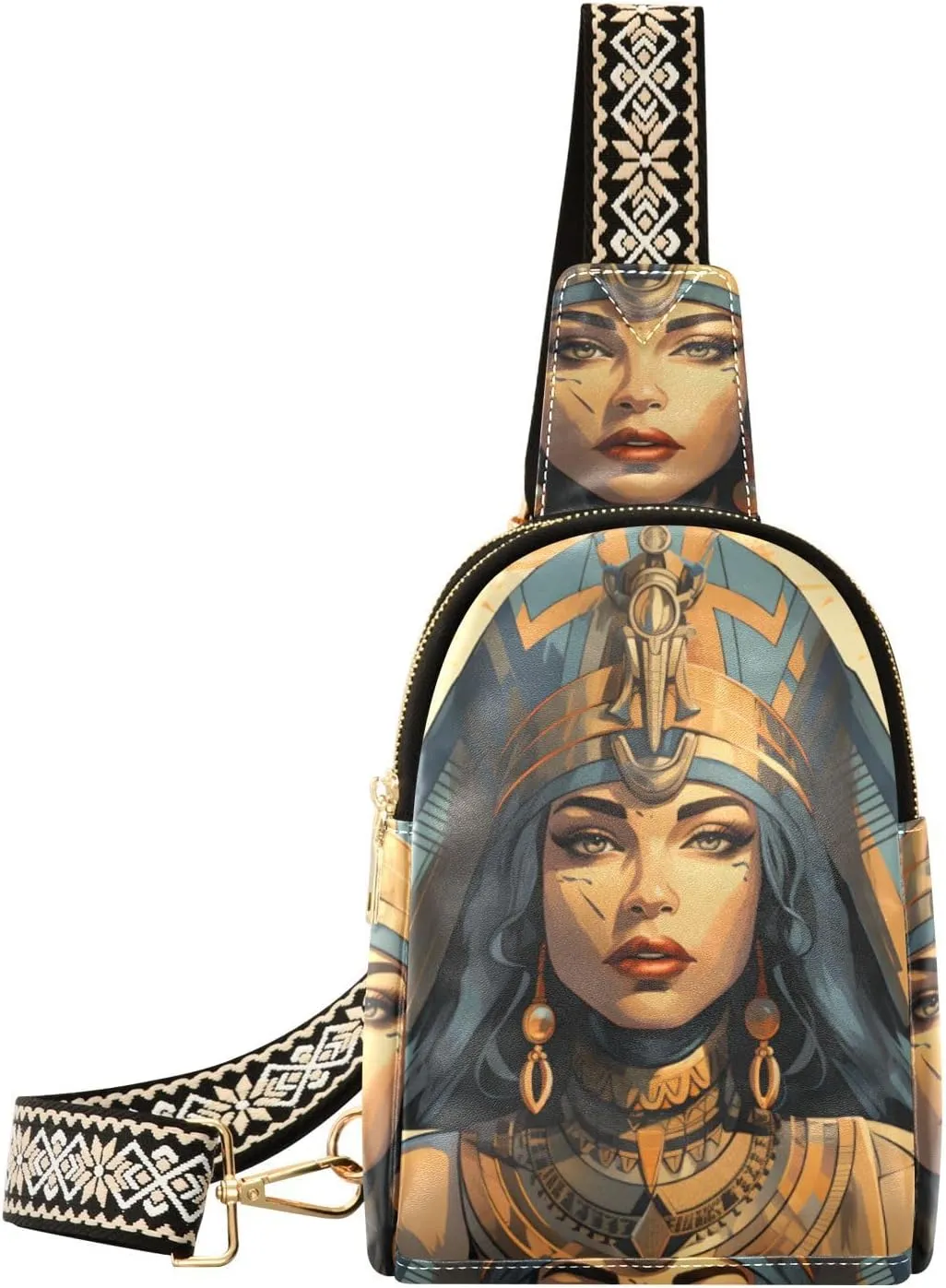 Small Sling Bag for Women Egyptian Woman Girl Leather Crossbody Bags Chest Bag Waist Packs