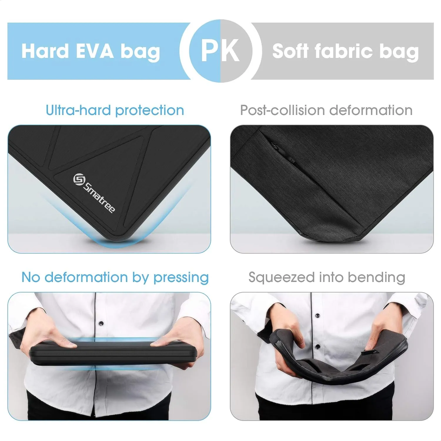 Smatree 13 inch Hard Shell Laptop Sleeve Only for 13.6 inch MacBook Air M4 2025/M3 2024, for Dell Pro 13 Premium/DELL XPS 13 Plus 13 inch Case, for 13 inch MacBook Pro 2020 Sleeve Case
