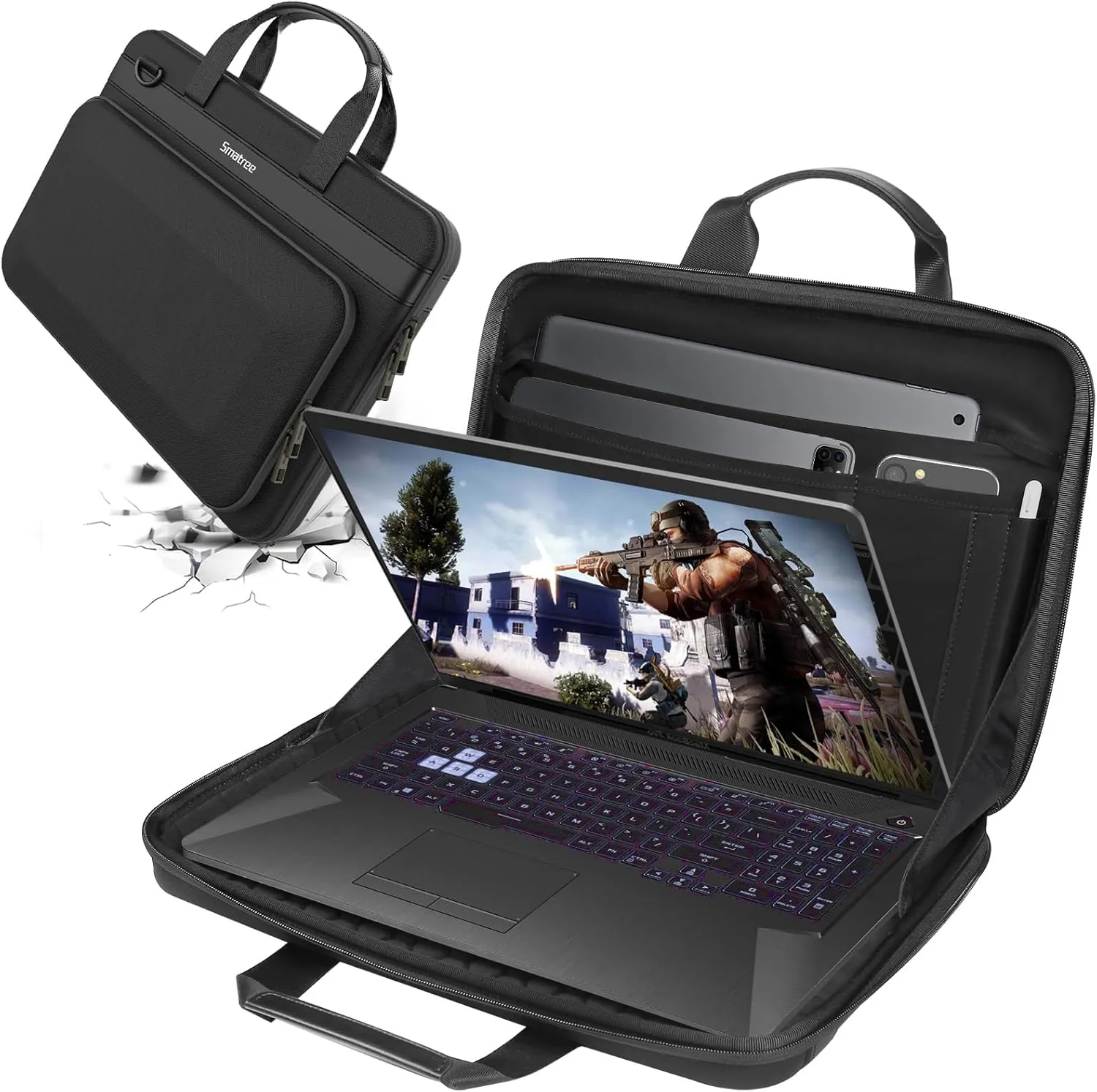 Smatree Heavy Duty Hard Case for 16 inch Acer Predator Helios 16/NEO 16, Nitro 16/V15/V16 Gaming Laptop, for Lenovo LOQ 16IRH8/16APH8/15APH8/15IRH8 Gaming Laptop (A800)