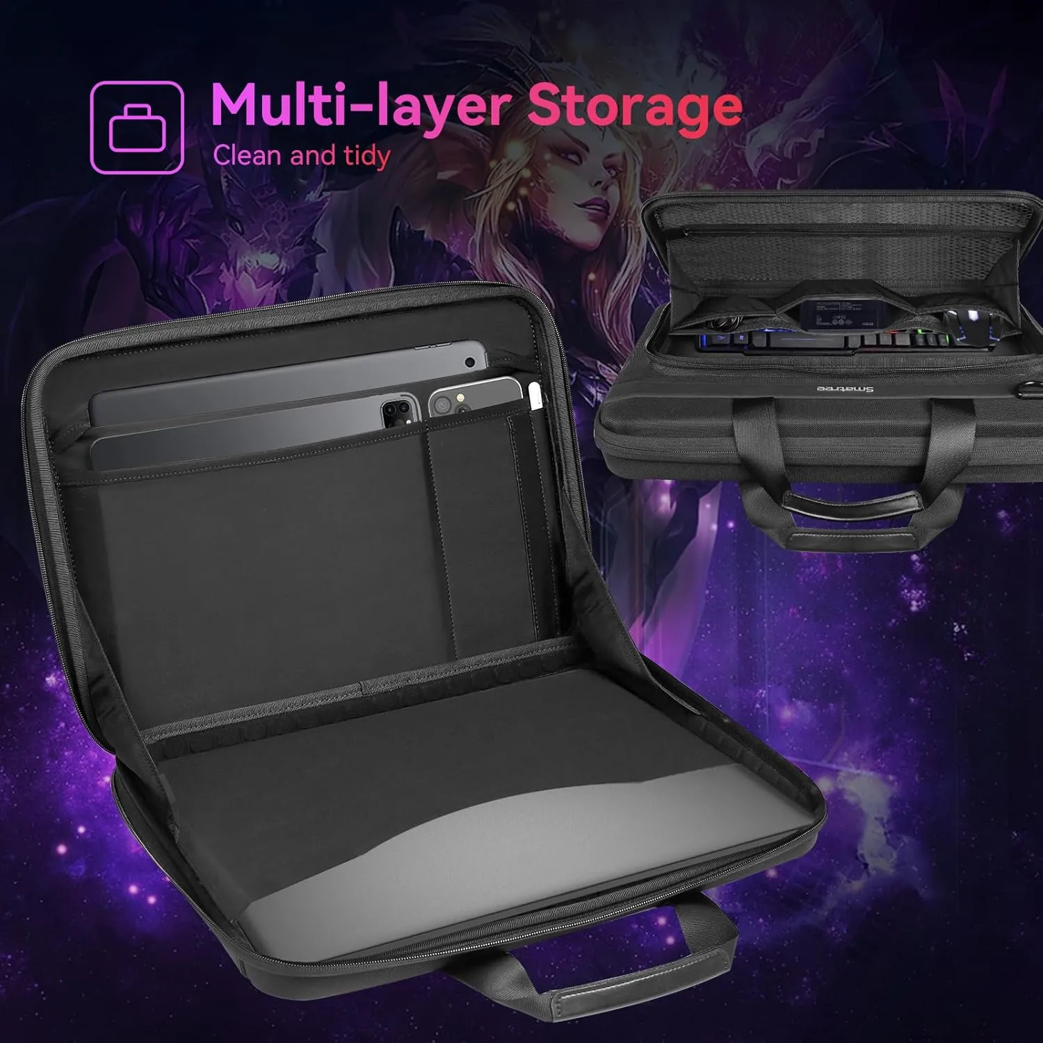 Smatree Heavy Duty Hard Case for 16 inch Acer Predator Helios 16/NEO 16, Nitro 16/V15/V16 Gaming Laptop, for Lenovo LOQ 16IRH8/16APH8/15APH8/15IRH8 Gaming Laptop (A800)