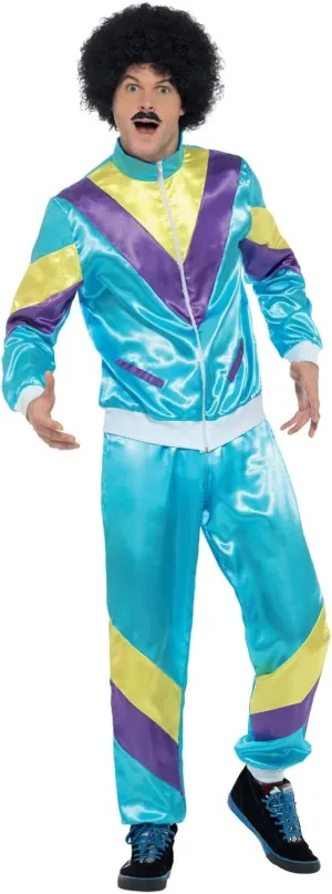 Smiffys Men's 80s Height of Fashion Shell Suit Costume, Male