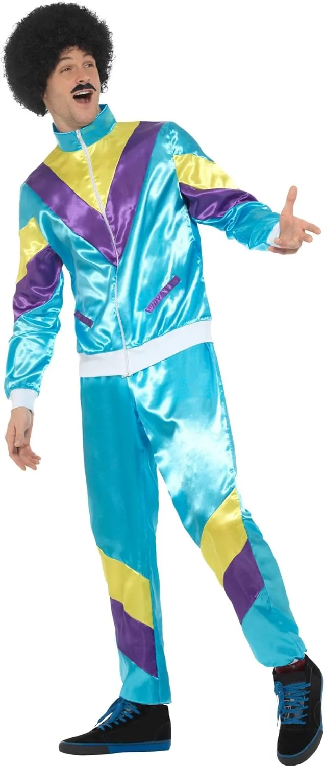 Smiffys Men's 80s Height of Fashion Shell Suit Costume, Male