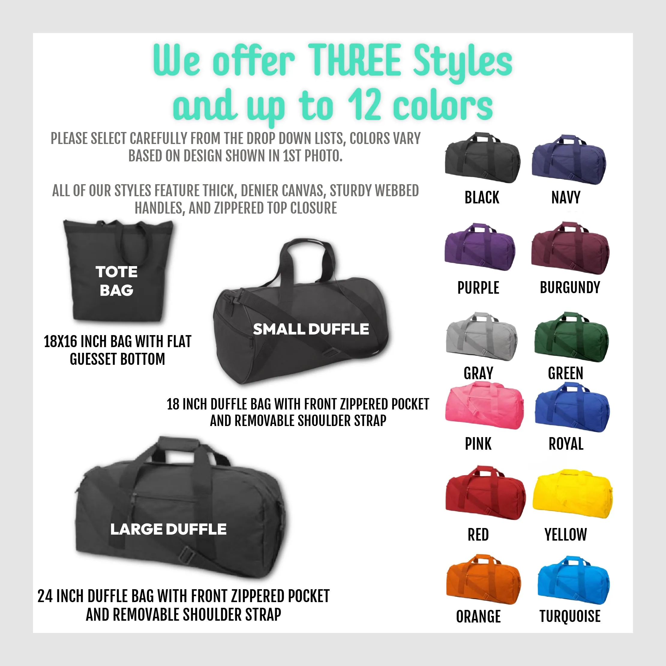 Soccer Bright Personalized Tote or Duffle Bag
