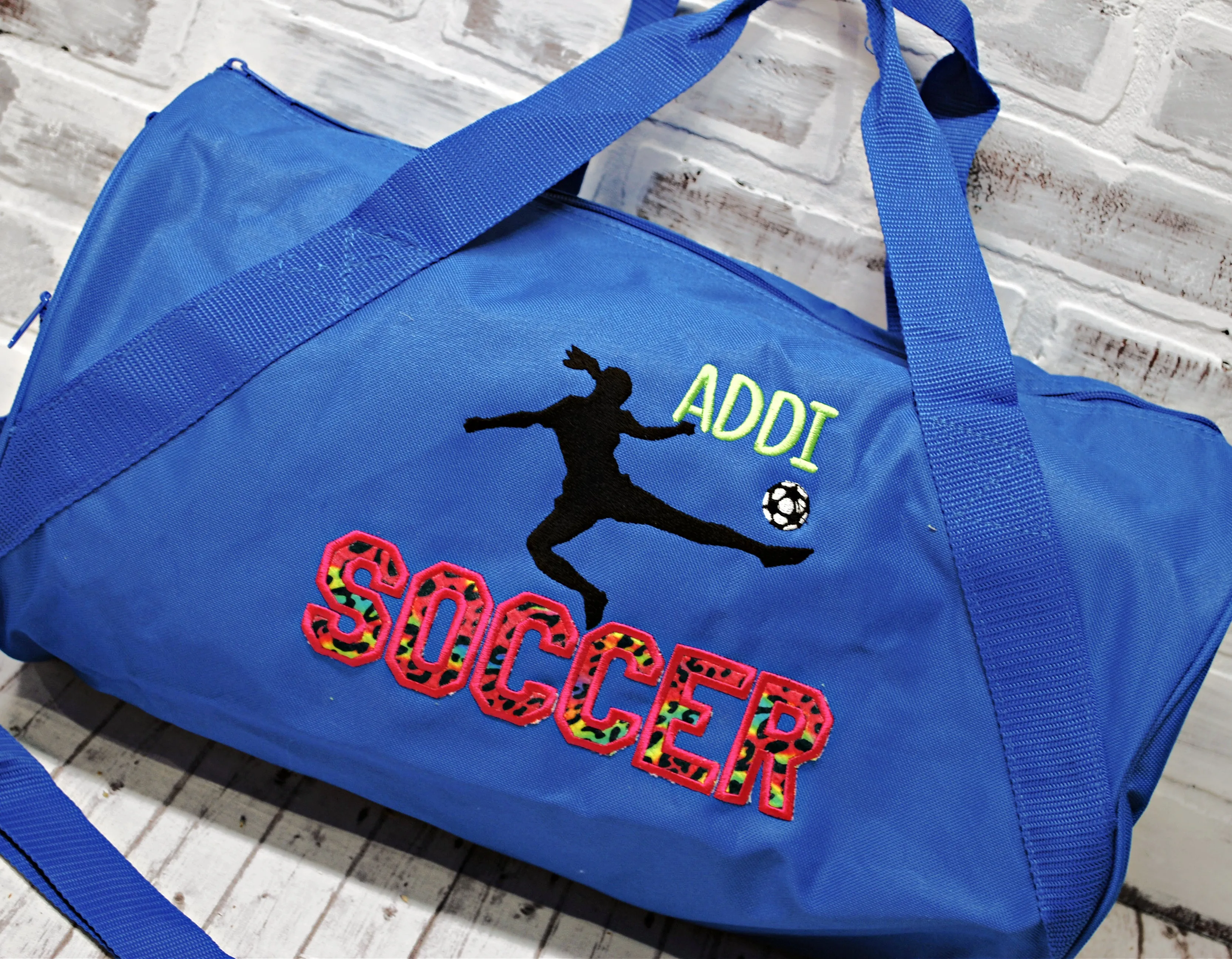 Soccer Bright Personalized Tote or Duffle Bag