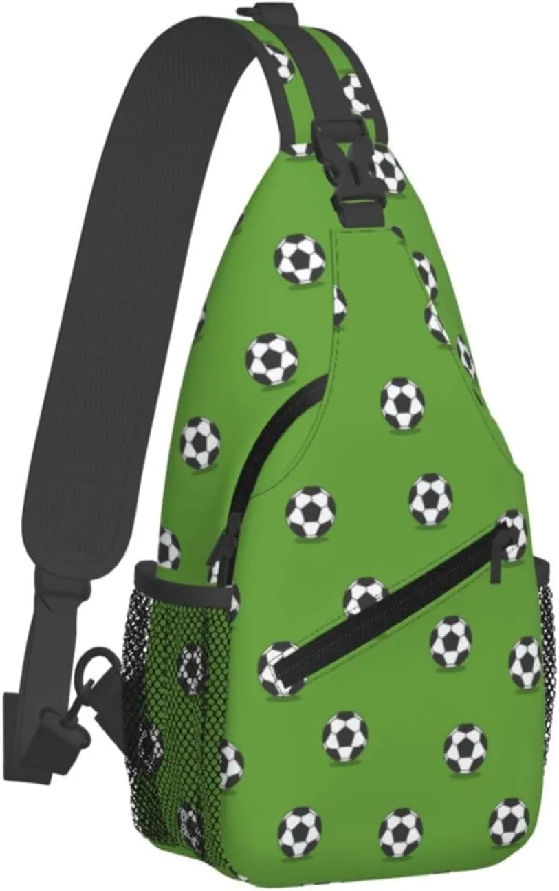 Soccer Crossbody Bag Soccer Sport Shoulder Bag Backpack Sport Sling Bag Chest Casual Daypack Bag