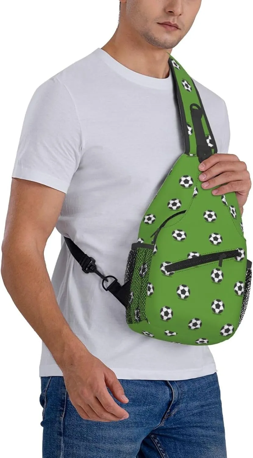 Soccer Crossbody Bag Soccer Sport Shoulder Bag Backpack Sport Sling Bag Chest Casual Daypack Bag