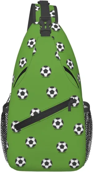 Soccer Crossbody Bag Soccer Sport Shoulder Bag Backpack Sport Sling Bag Chest Casual Daypack Bag
