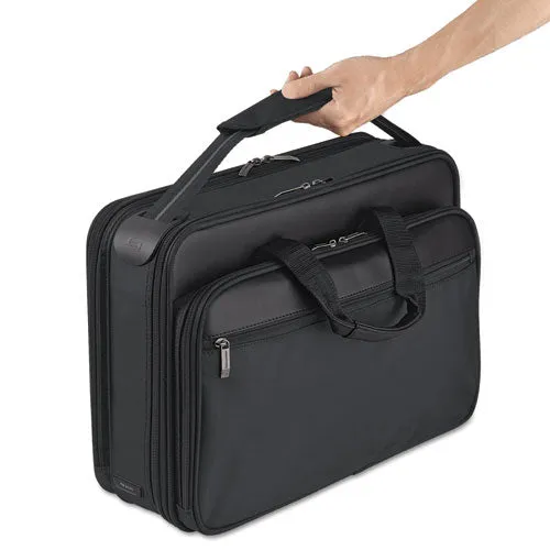 Solo Classic Smart Strap Briefcase, Fits Devices Up to 16", Ballistic Polyester, 17.5 x 5.5 x 12, Black