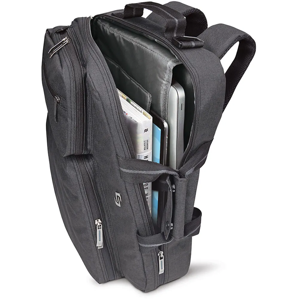 Solo Duane Hybrid Briefcase Backpack for 15.6" Laptop (Gray)