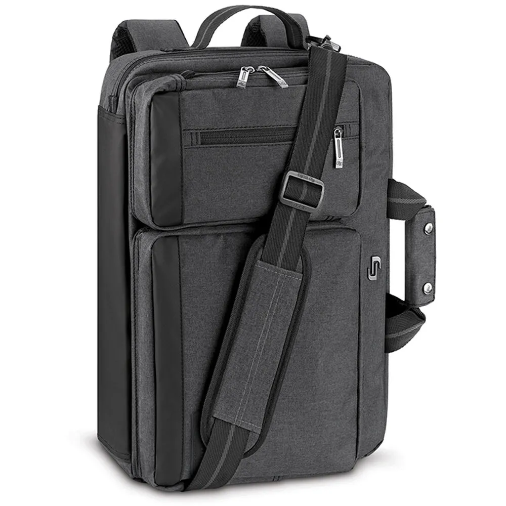 Solo Duane Hybrid Briefcase Backpack for 15.6" Laptop (Gray)