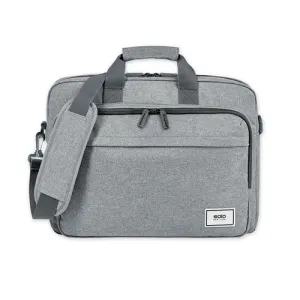 Solo Sustainable Recycled Collection Laptop Bag, Fits Devices Up to 15.6", Recycled PET Polyester, 16.25 x 4.5 x 12, Gray