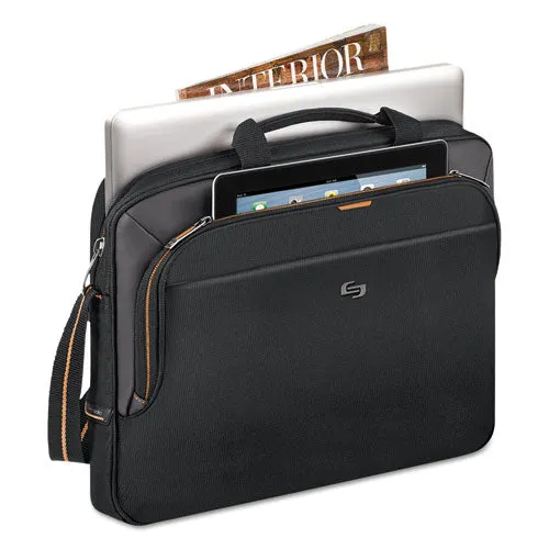 Solo Urban Slim Brief, Fits Devices Up to 15.6", Polyester, 16.5 x 2 x 11.75, Black