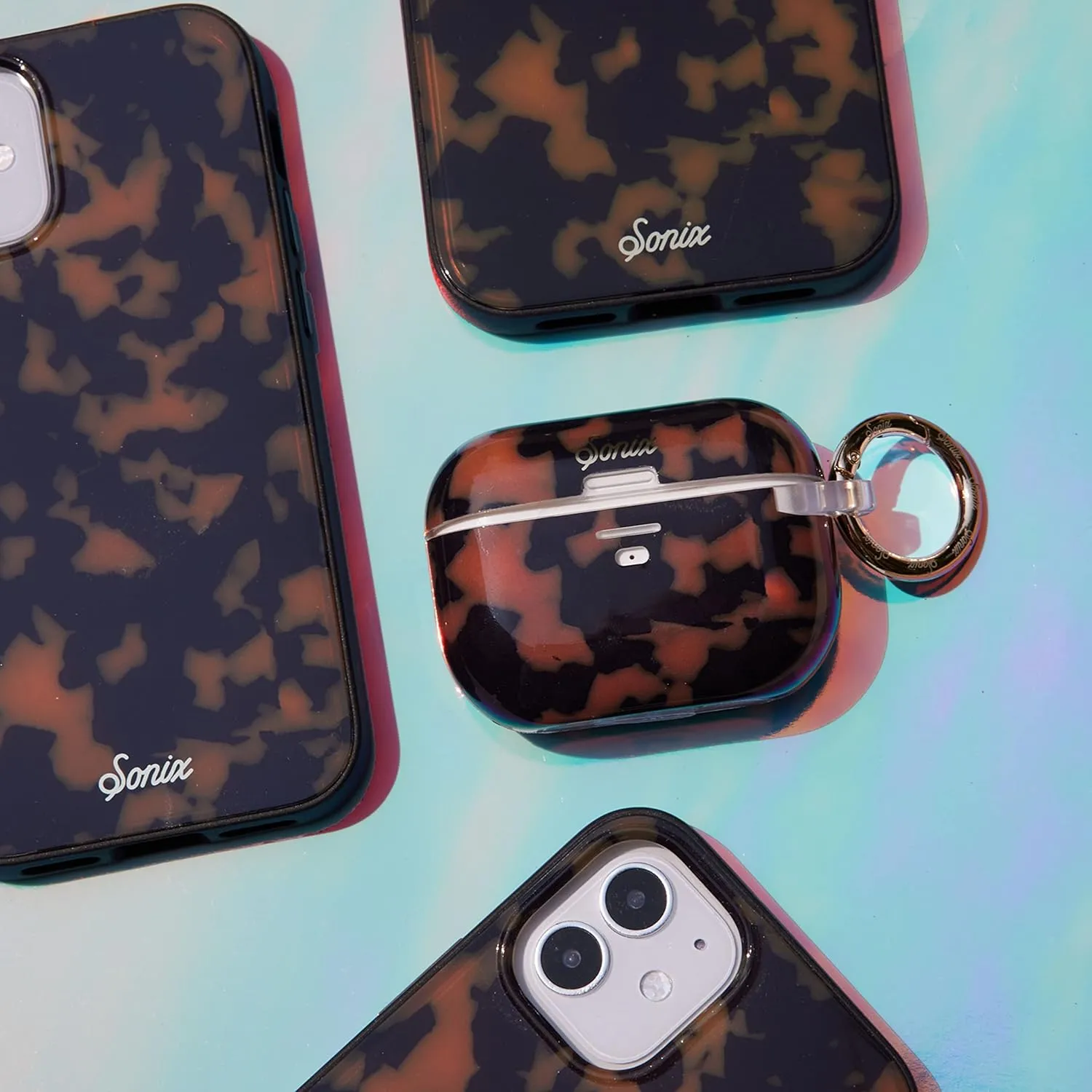 Sonix Cases for AirPods Pro 1 and 2 - Hard Cover, Protective Case for Apple AirPods Pro 1st and 2nd Generation | Brown Tort