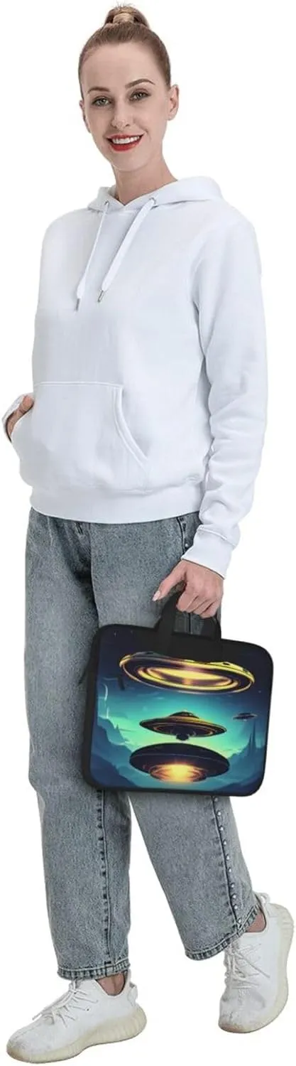Spacecraft Descend Laptop Shoulder Bag, Ultra Slim And Portable, With Padded Shoulder Strap And Handleã€‚