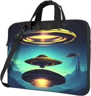 Spacecraft Descend Laptop Shoulder Bag, Ultra Slim And Portable, With Padded Shoulder Strap And Handleã€‚