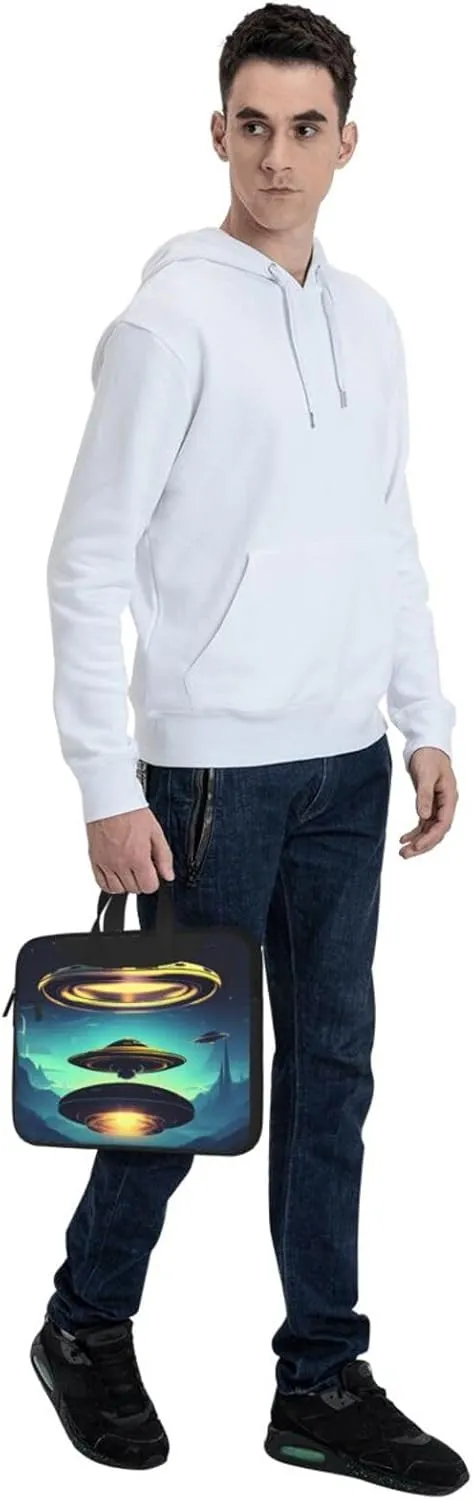 Spacecraft Descend Laptop Shoulder Bag, Ultra Slim And Portable, With Padded Shoulder Strap And Handleã€‚