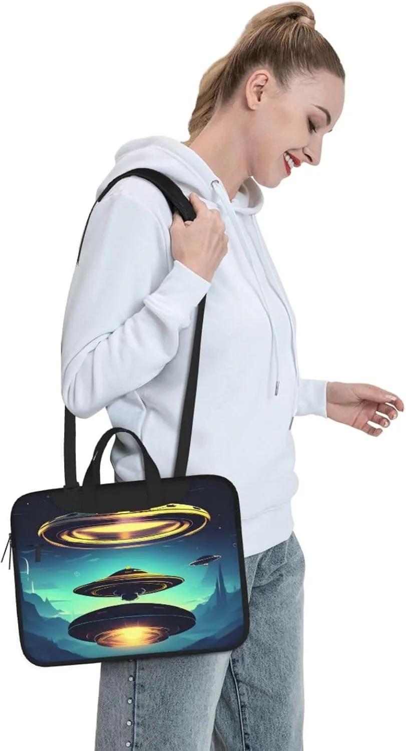 Spacecraft Descend Laptop Shoulder Bag, Ultra Slim And Portable, With Padded Shoulder Strap And Handleã€‚
