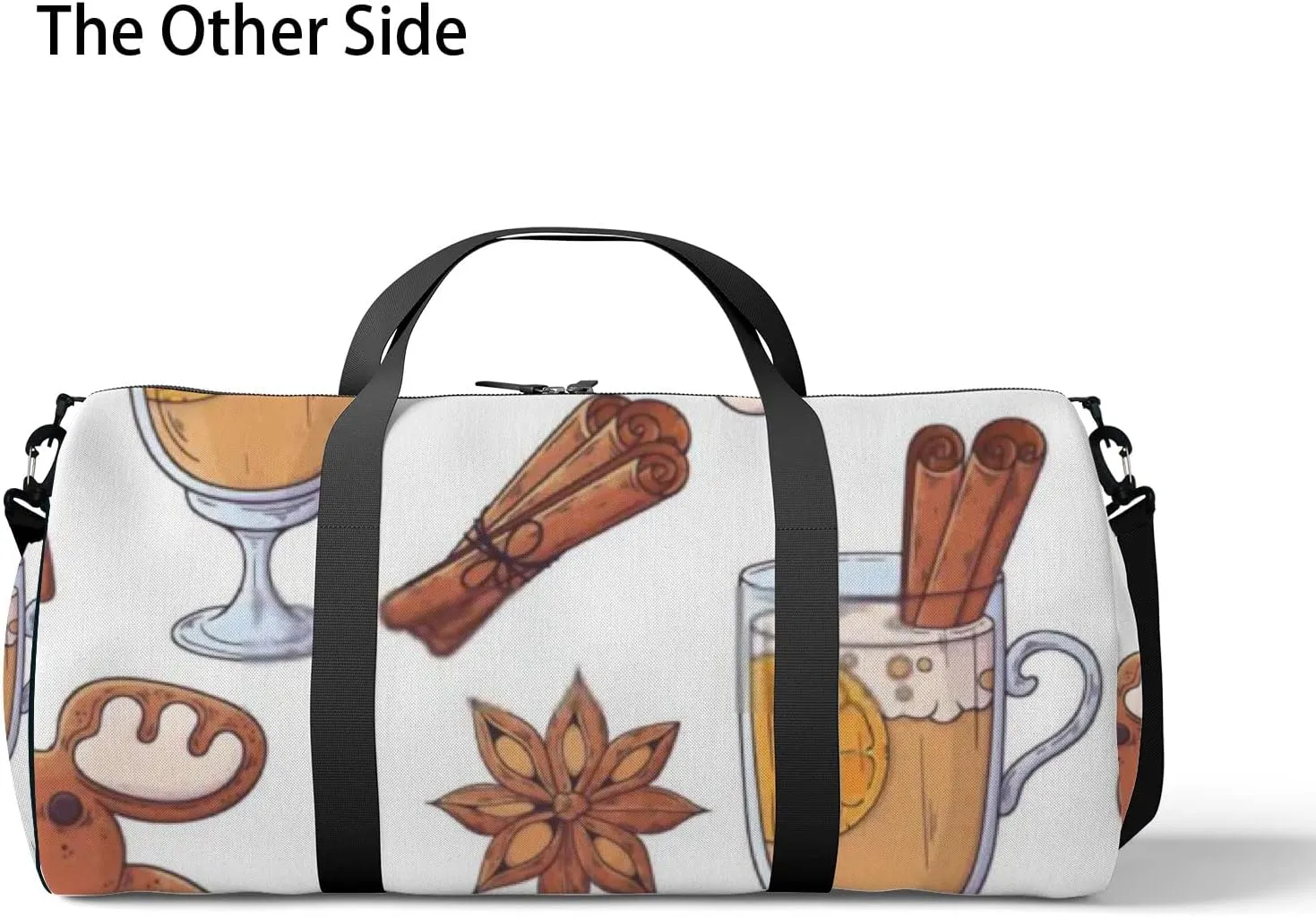 Sports Gym Bag for Women and Men Waterproof Christmas Pattern Duffel Bag Lightweight Carryon Traveling Boarding Gripsack