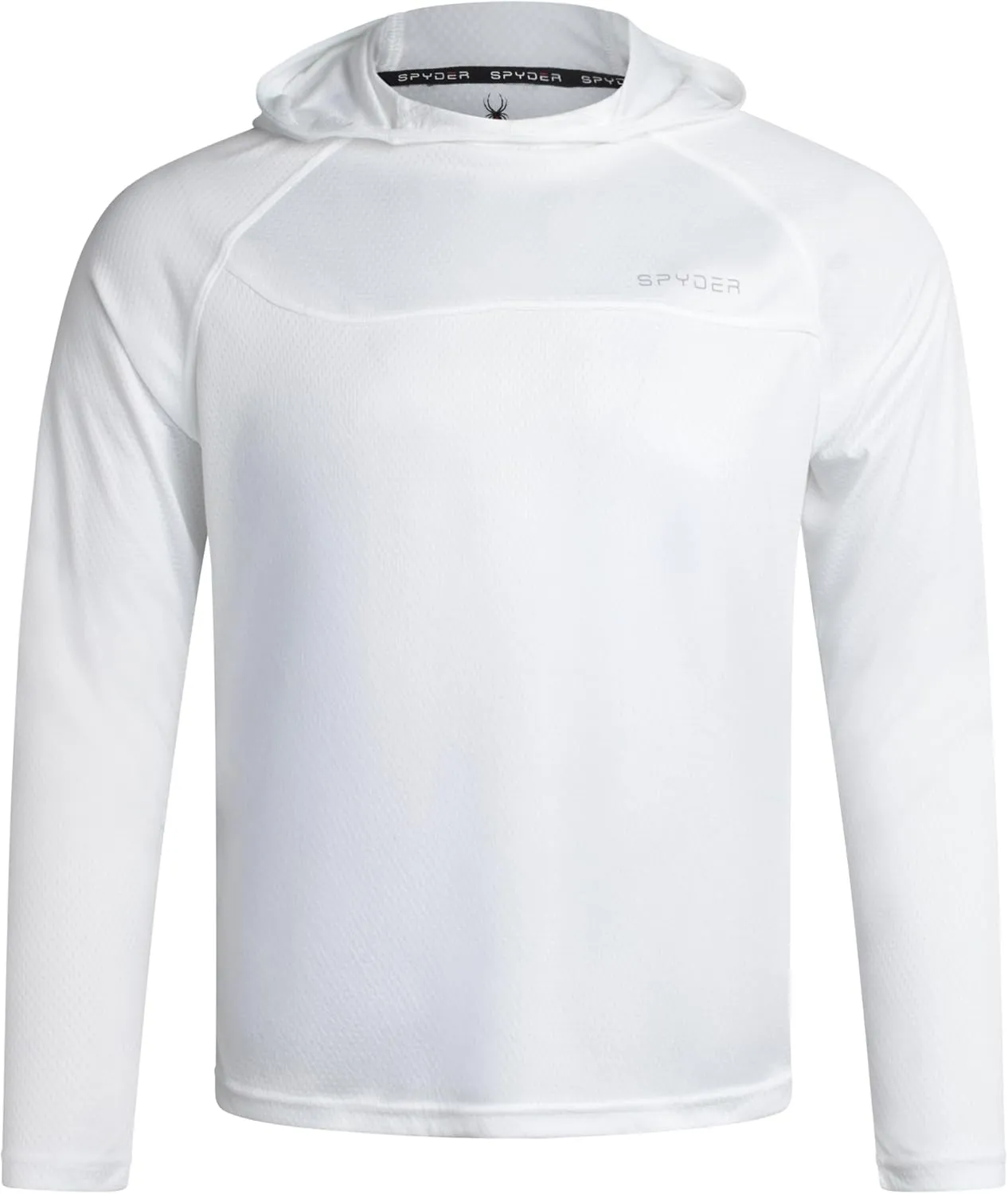 Spyder Mens Rash Guard Long Sleeve Sun Hoodie Shirt - UPF 50  UV Protection Quick Dry Moisture Wicking Fishing & Swim Shirt